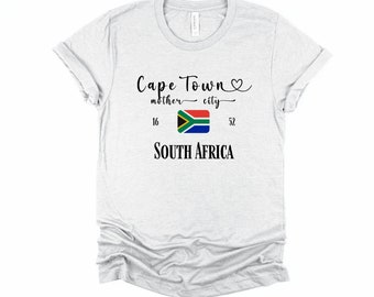 UNTAGE ■ Logo Print Cape Short Sleeve T-Shirt (UNISEX) Cape Town Shirt, South Africa T-shirts, African Flag Tee