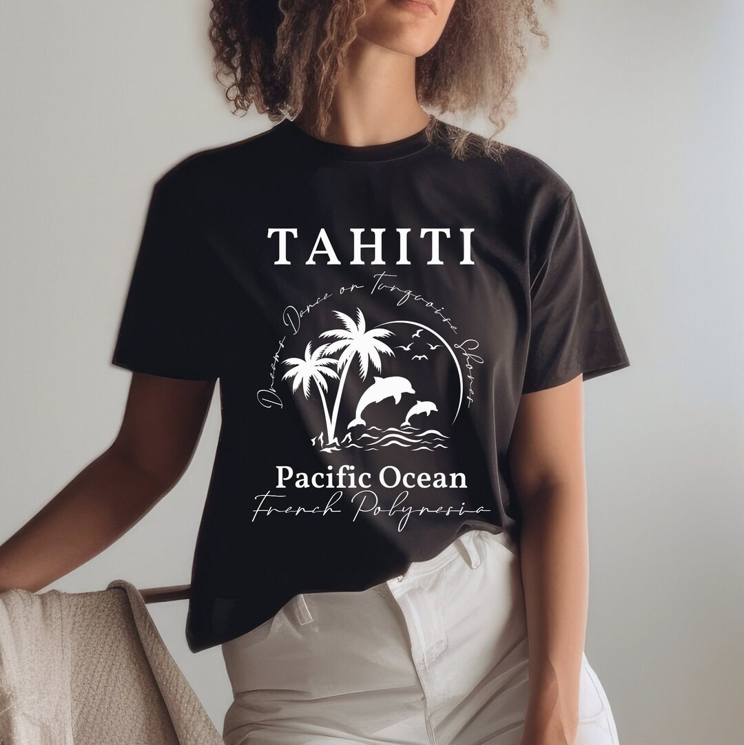 (Custom Personalised) Tahiti Hawaiian Shirt French Polynesia Simple Vibes - Black LT8 main image 0
