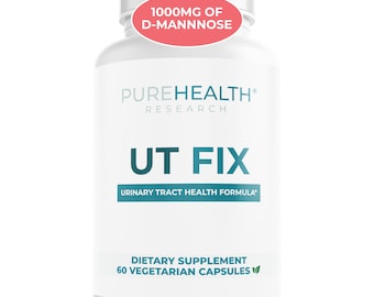 UT FIX Supplement for Urinary Tract Health with Cranberry Extract, D-Mannose for UTI 1000mg Capsules + Propolis, for Women and Men