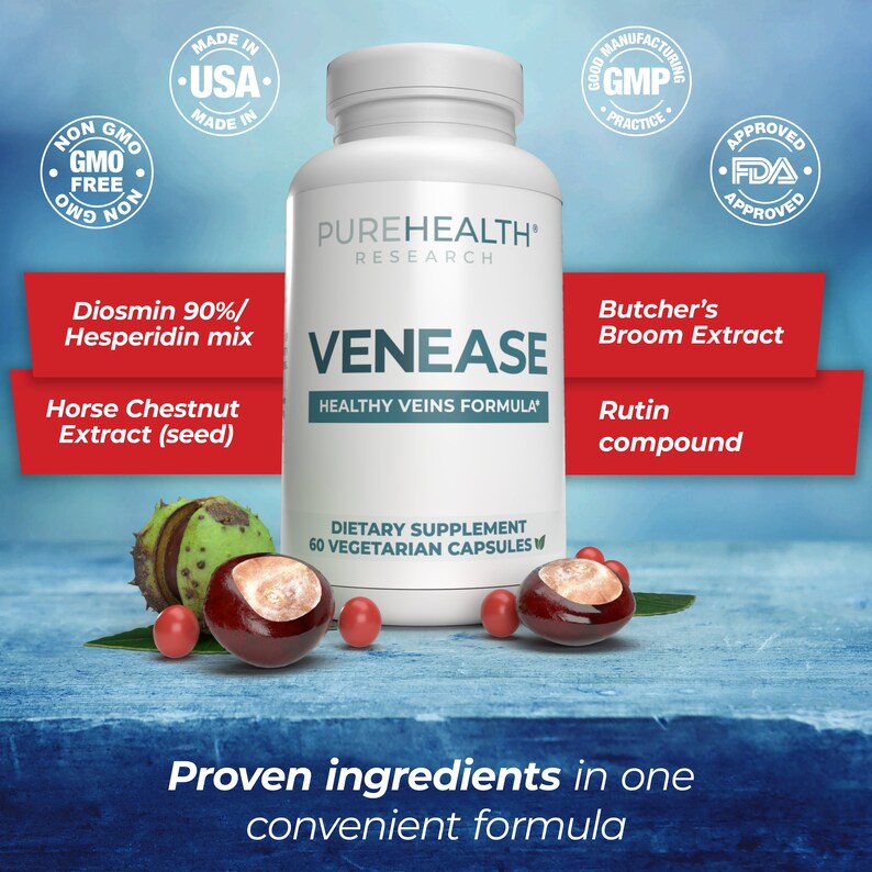 Venease Vein Support Supplements, Restless Legs Formula Blood Circulation Supplement for Vein
