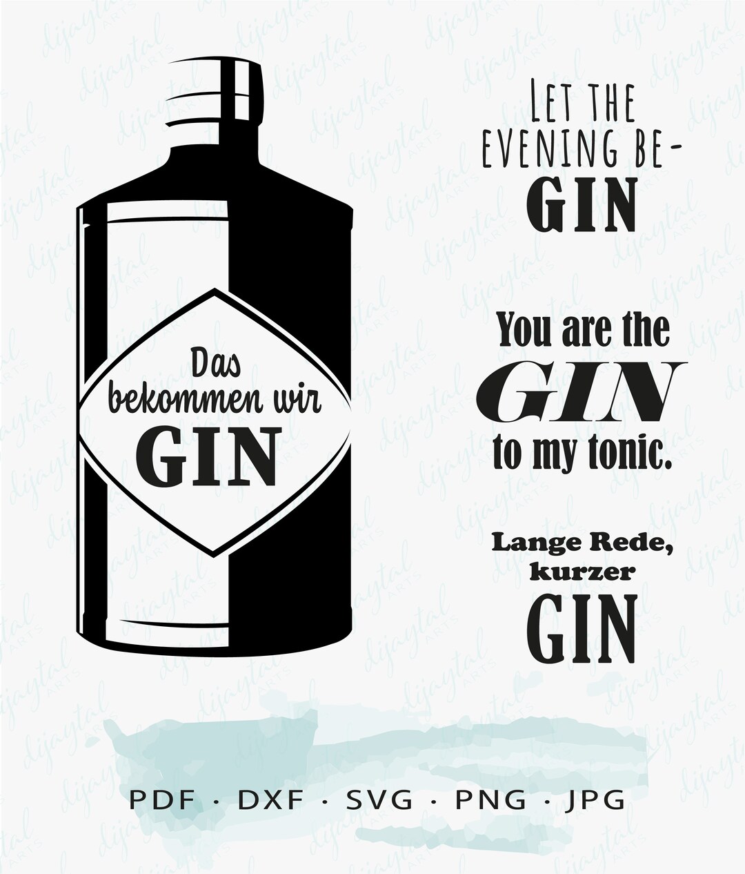 GIN Sprüche SVG DXF Dateien für Plotter png jpg Etsy.de