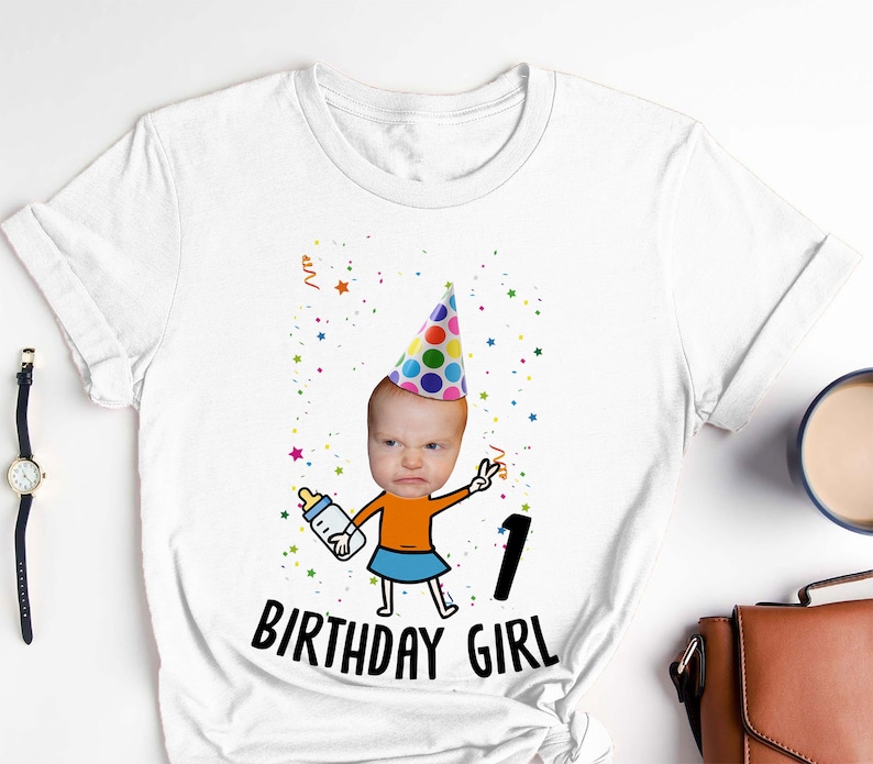 Custom Birthday Photo Shirt, Funny Face Shirt, Birthday Face Baby Adult Shirt, Birthday Party Shirt, Birthday Crew Shirt, Custom Photo Shirt image 6