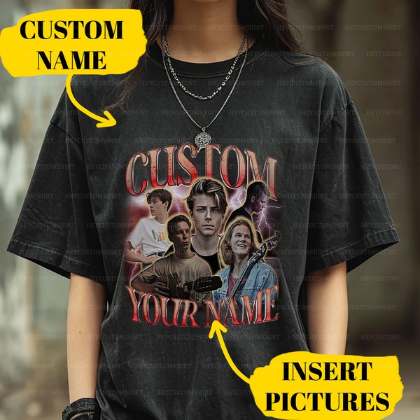 Custom Singer Rapper Homage Shirt, Personalized Bootleg Shirt, Insert Your Design, Vintage Hiphop 90s Shirt,Celeb Graphic Tee Custom Bootleg