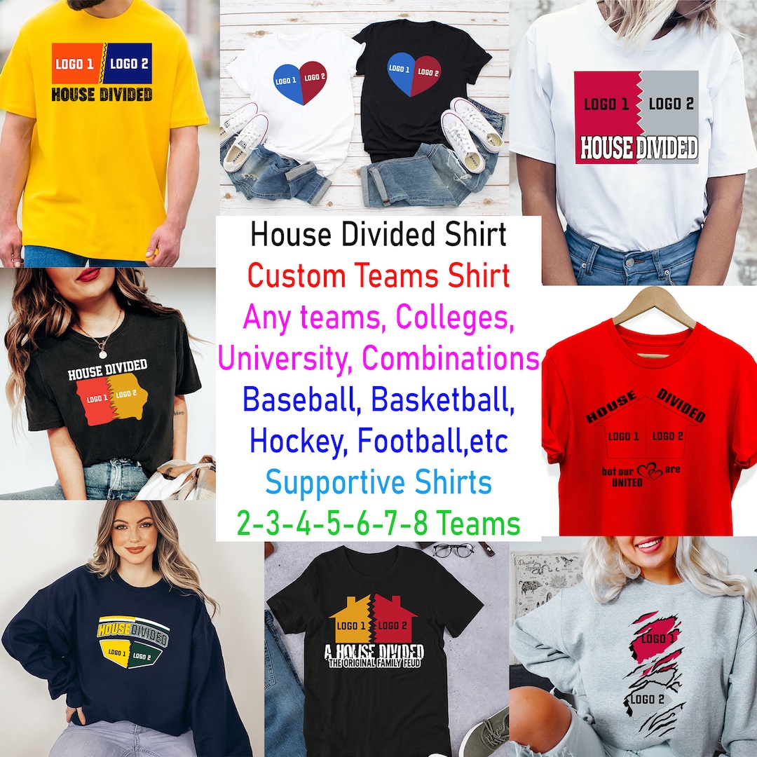 College Basketball Shirts Custom House Divided Shirt, Personalized