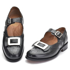 Buckle Brogues | Leather Scottish Dress Shoes for Trews & Kilts | Traditional Military-Style Brogues | Classic Scottish Wedding Footwear