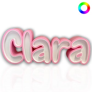 Lámpara LED personalizada Nombre Altura letra 9 cm Diseño Decoración para ofrecer lámpara con nombre a tu elección ELACE