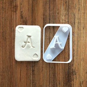 Ace of Hearts Card Cookie Cutter for making shortbread cookies, pastry, sugar paste, cake decoration, homemade ELACE