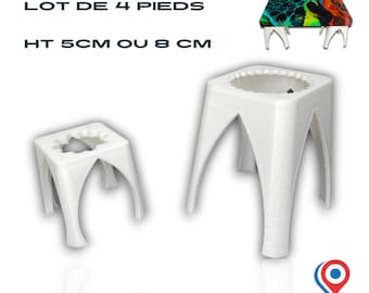 Lot de 4 pieds support pour toile peinture Petit ou Grand acrylique liquide fluide pouring pour coulée ELACE