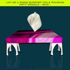 Lot de 4 pieds support pour toile peinture Petit ou Grand acrylique liquide fluide pouring pour coulée ELACE image 5