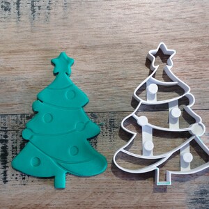 Detailed Christmas tree cookie cutter for making shortbread cookies, pastry, sugar paste, cake decoration, homemade ELACE