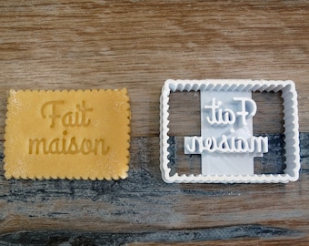 Emporte pièce Fait maison message  pour la réalisaton de biscuit sable patisserie  pate à sucre  Décoration gateau Fait maison ELACE