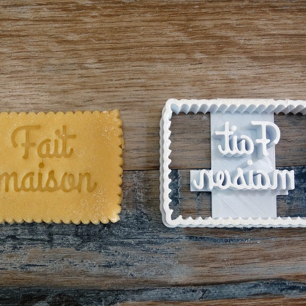 Emporte pièce Fait maison message  pour la réalisaton de biscuit sable patisserie  pate à sucre  Décoration gateau Fait maison ELACE