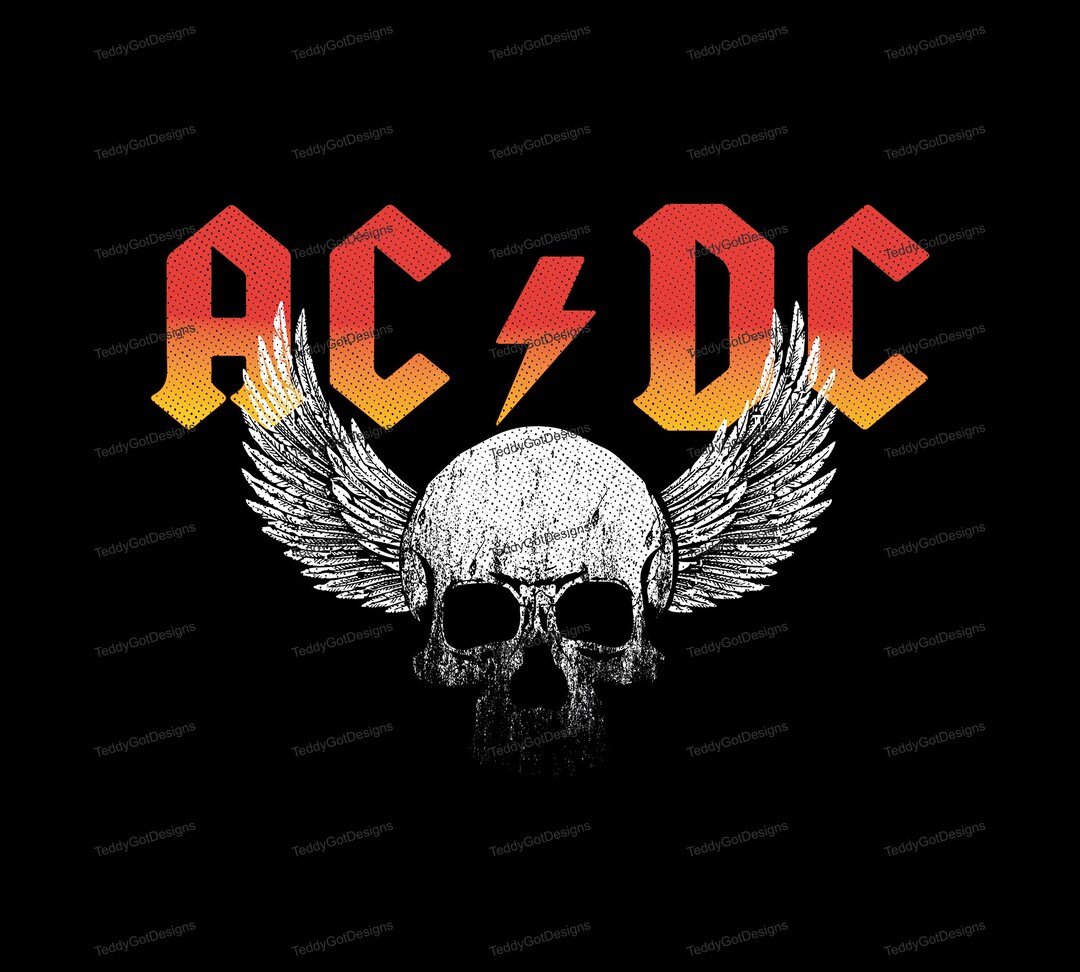 ACDC Skull Png Rock and Roll Png Rock Band Png Hard Rock - Etsy