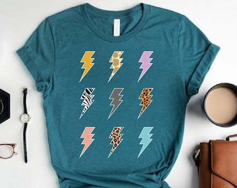 Men's Word Art T-shirt - Music Note Lighting Bolt - Etsy