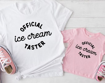 Ice Cream Lover Shirt, Official Ice Cream Taster Shirt, Kids Ice Cream Tshirt, Ice Cream Lover Gift, Summer Beach Tee, Funny Ice Cream Shirt