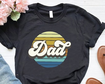 Retro Dad Shirt, Fathers Day T-Shirt, Trendy Daddy Shirt, Gift for New Dad, Pregnancy Reveal to Husband Tee, Boho Dad Shirt, Cool Dad Tshirt