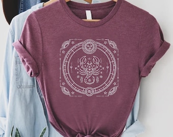 Scorpio Zodiac T-shirt, Birthday Gift For Scorpio, Scorpio Star Sign Tee,  Horoscope Gift, Astrology Birthday Gift Tee, Zodiac Signs Shirt