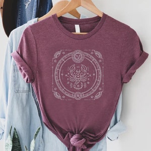 Scorpio Zodiac T-shirt, Birthday Gift For Scorpio, Scorpio Star Sign Tee,  Horoscope Gift, Astrology Birthday Gift Tee, Zodiac Signs Shirt