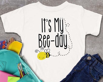 It’s My Bee Day Shirt, Kids Birthday Shirt, Bee Birthday Tee, Toddler B-day Gift