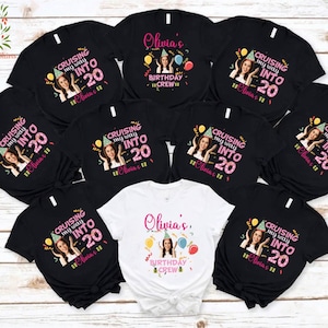 Custom Face Birthday Shirt,Personalized Birthday Cruise Crew Shirt,Family Cruise Birthday Tee,20th Birthday Party Gifts,Matching Bday Tees