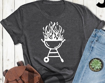 Barbecue Man Shirt, Grilling Shirt for Dad, Matching BBQ Party Shirts, Drinking Shirt, Fathers Day Shirt, Adventure Shirt, Outdoor Shirt