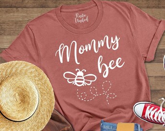 Mommy Bee Shirt, Bee Day Shirt for Mom, New Mom Gift, Pregnancy Announcement Shirt, Baby Shower Gift, Mother's Day Shirt, Bee Day Women Tee