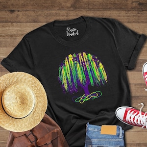 Mardi Gras Tree shirt, Watercolor Mardi Gras Bead Tree, Mardi Gras Carnival Shirt, Mardi Gras Fat Tuesday Gift, NOLA Beads Parade Shirt