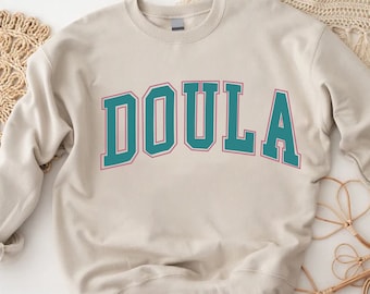 Retro Doula Sweatshirt, Birth Doula Sweatshirt, Gift for Doula, Postpartum Doula Shirt, Midwife Crewneck, Birth Coach Tshirt, Doula Gift