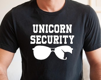 Unicorn Security Shirt,Unicorn Tshirt,Cool Unicorn Dad Shirt,Funny Fathers Day Gift,Unicorn Birthday Party Outfit for Dad,Unicorn Dad Gift