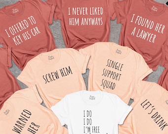 Divorce Party Shirt, Divorce Squad, Divorce Announcement Shirt, Newly Single T-shirt, Funny Divorce Support Shirts, Happy Divorced Shirt