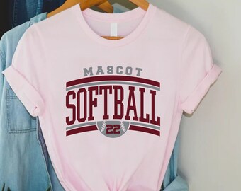 Personalized Softball T-Shirt,Custom Softball Team Shirts,Softball Player Shirts,Softball Shirts for Women, Softball Team Tee,Game Day Shirt