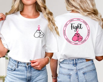 Breast Cancer Awareness Shirt, Breast Cancer Tshirt, Pink Ribbon Cancer Tee, Breast Cancer Survivor Shirt, Cancer Gift For Women, Cancer Tee