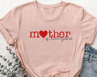 Personalized Mothers Day T-shirt, Gift for Mother, Mom Shirt With Kids Names