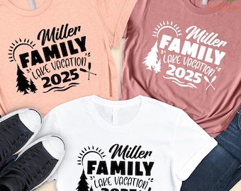 Custom Family Lake Vacation 2025 Shirt, Family Name, Family Matching Shirts, Personalized Shirt, Custom Family Trip, Family Lake Trip Shirt,