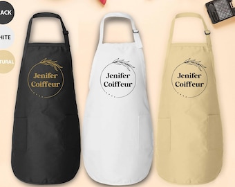 Custom Hair Stylist Apron,Personalized Coiffeur Apron,Hair Stylist Gift,Haircut Apron with Pocket,Adjustable Hairdresser Apron,Cute Apron