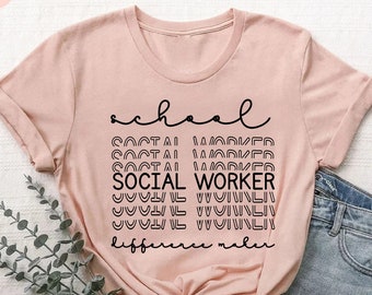 School Social Worker Shirt,School Psychologist Shirt,Social Worker Gift,School Counselor Tshirt,School Therapist Shirt,School Social Work
