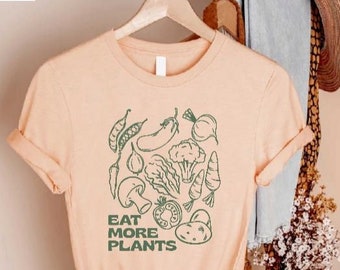 Vegetarian Shirt, Vegetarian Gift, Vegan Tshirt Women And Men, Plant Based Tee, Eat More Plants Shirt, Herbivore Gift Tee, Veganism T-Shirt