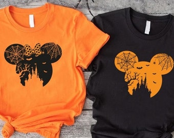 Disney Halloween Couple T-Shirts, Spooky Disney Vacation Tee, Magical Fall Shirt Gift