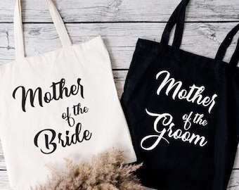 Mother of Bride Gift Bag, Wedding Gift Bag, Mother of Groom Gift, Canvas Bag For Women, Gift From Bride, Mom of Bride Gift, Mom Wedding Gift
