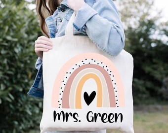 Bride Tote Bag, Custom Mrs Tote Bag, Personalized Bride Bag, Bridal Shower Gift, Bachelorette Party Favors,Honeymoon Tote Bag,Gift for Bride