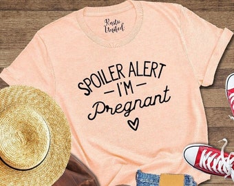 Funny Baby Announcement, Spoiler Alert Pregnancy Announcement, Pregnancy Reveal, I'm Pregnant Shirt, Baby Reveal Shirt, New Mom Gift