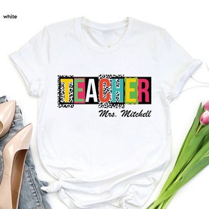 Personalized Teacher Shirt, Teacher Team Shirts, Personalized School Tee, First Day Of School Gift, Custom Name Teacher Shirt, Teacher Gift