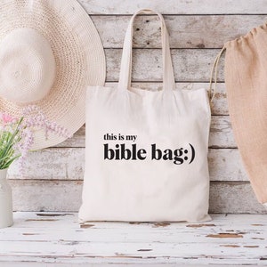 Christian Tote Bag, Bible Accessories, Bible Bag for Women, Book Bag, Bible Purse, Bible Study Gifts, Holy Bible, Sunday Bag, Boho Christian image 5