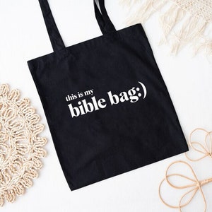 Christian Tote Bag, Bible Accessories, Bible Bag for Women, Book Bag, Bible Purse, Bible Study Gifts, Holy Bible, Sunday Bag, Boho Christian image 6