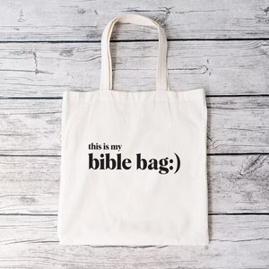 Christian Tote Bag, Bible Accessories, Bible Bag for Women, Book Bag, Bible Purse, Bible Study Gifts, Holy Bible, Sunday Bag, Boho Christian image 4
