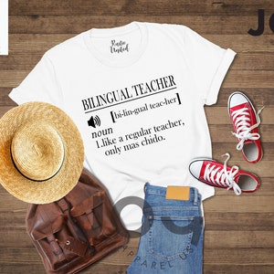 Bilingual Teacher, Definition Shirt, Maestra Shirt, Dual Language Teacher, Spanish Teacher Gift, Spanish Language Day Shirt, Mexican Teacher image 5