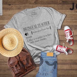 Bilingual Teacher, Definition Shirt, Maestra Shirt, Dual Language Teacher, Spanish Teacher Gift, Spanish Language Day Shirt, Mexican Teacher image 7