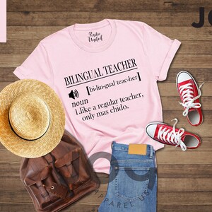 Bilingual Teacher, Definition Shirt, Maestra Shirt, Dual Language Teacher, Spanish Teacher Gift, Spanish Language Day Shirt, Mexican Teacher image 2