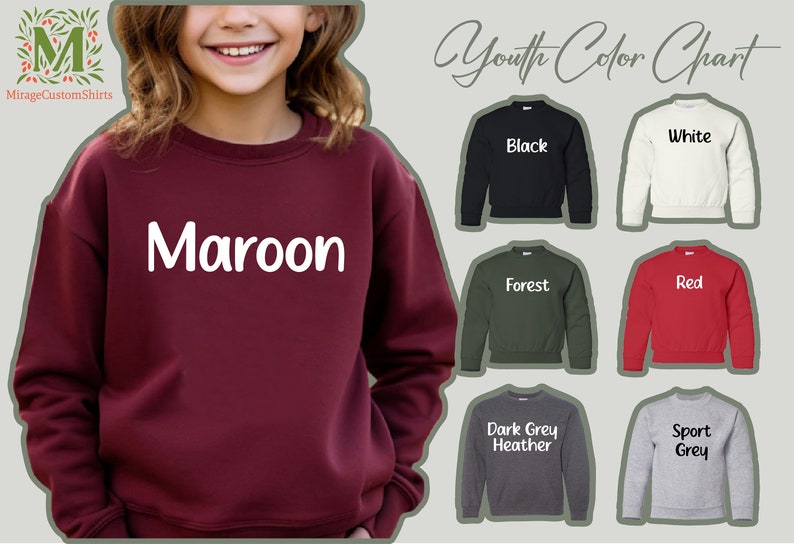 a young girl wearing a maroon sweatshirt with the name maroon on it