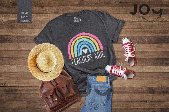 Teacher Aide Shirt, Back to School Tee, Teacher Assistant Gift, Substitute Teacher Shirt, Teacher Rainbow Shirt, Teacher Aide Tee, Para Gift